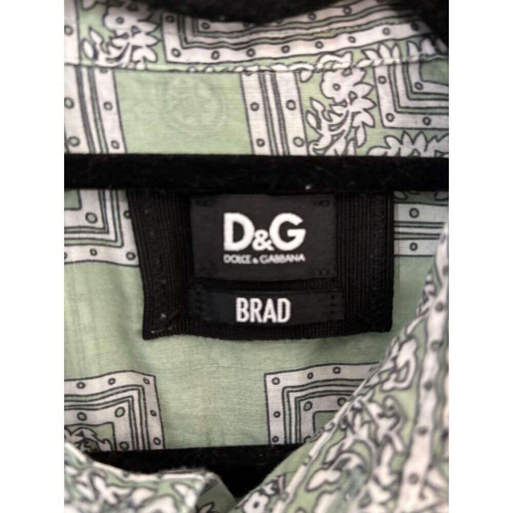 Dolce Gabbana Paisley Bandana Pattern  Long Sleeve Button Up Shirt Size 39 - Picture 3 of 11